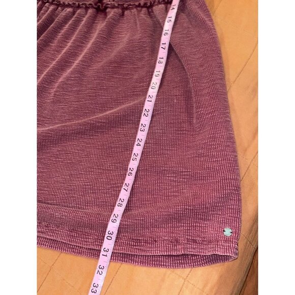 Roxy Burgundy Waffle-Knit Long Sleeve Casual Style Womens mini  Dress Size M - Picture 8 of 8